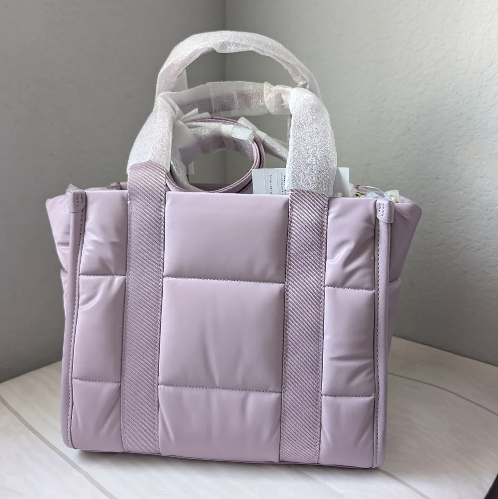 NWT Kate Spade KM669 Kip Puffy Small Tote Crossbody In Lavender Smoke - Picture 4 of 4